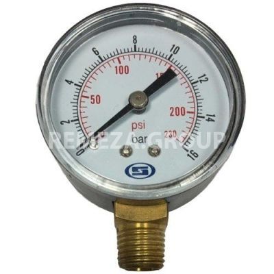 R 4141301600 Манометр D.50 мм, 1/4", 16 Bar (аналог 7110020000) фото